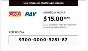 Ficha de pago Oxxo Pay